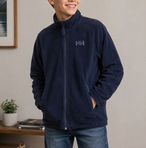 Helly Hansen Kids Dark Navy Polartec Fleece Jacket Size 14